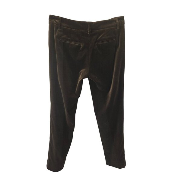 Etro Brown Velvet Pants IT 42 US 6 Low Rise 100% Cotton Italy Y2K Designer - Picture 5 of 9